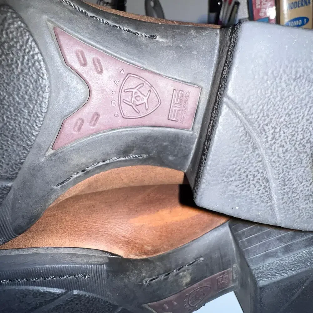 Ariat Men’s Heritage R Toe ATS Pro Series Western Leather Cowboy Boot‎ Size 9.5D